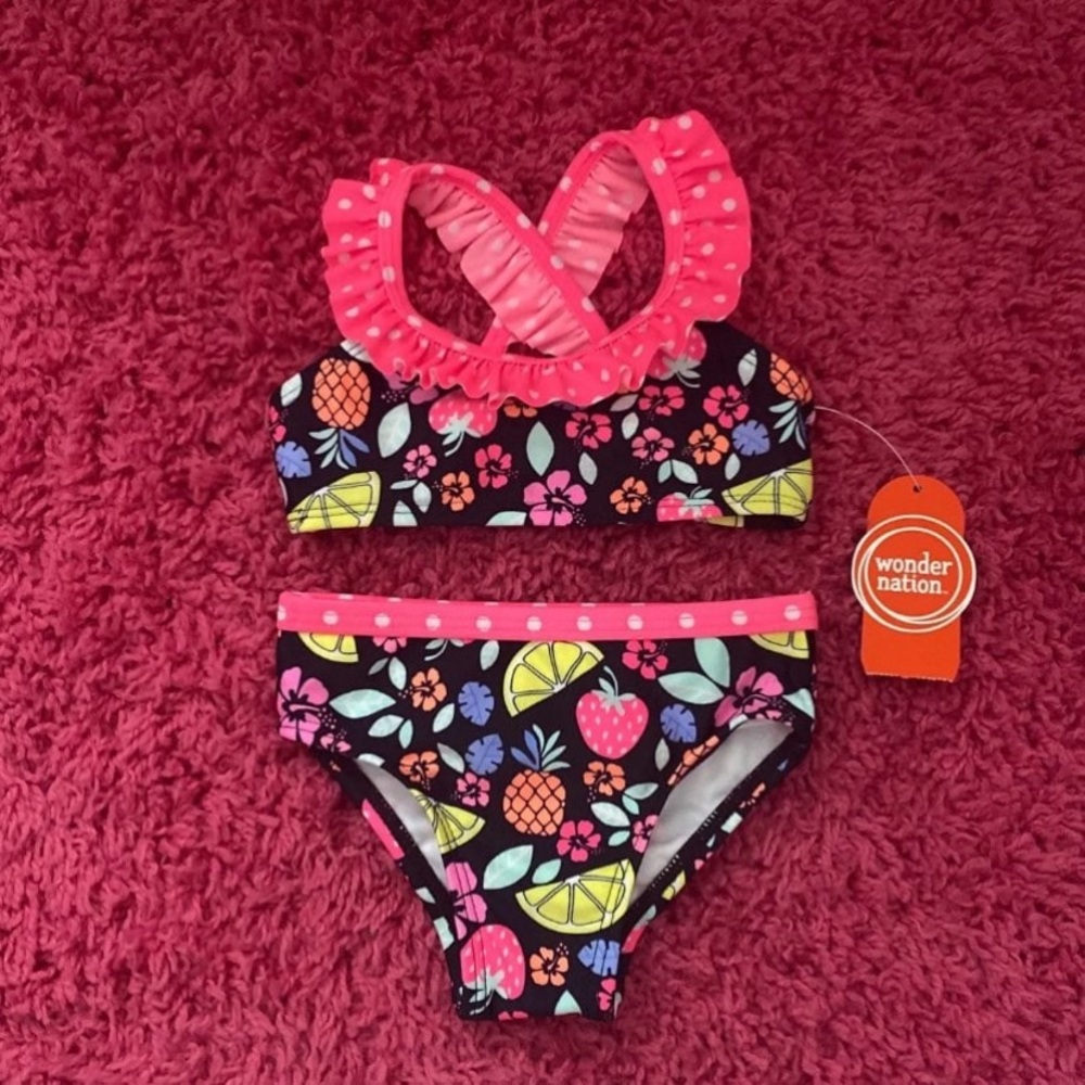 Girls 2 Piece Swimsuit Size 12 Months